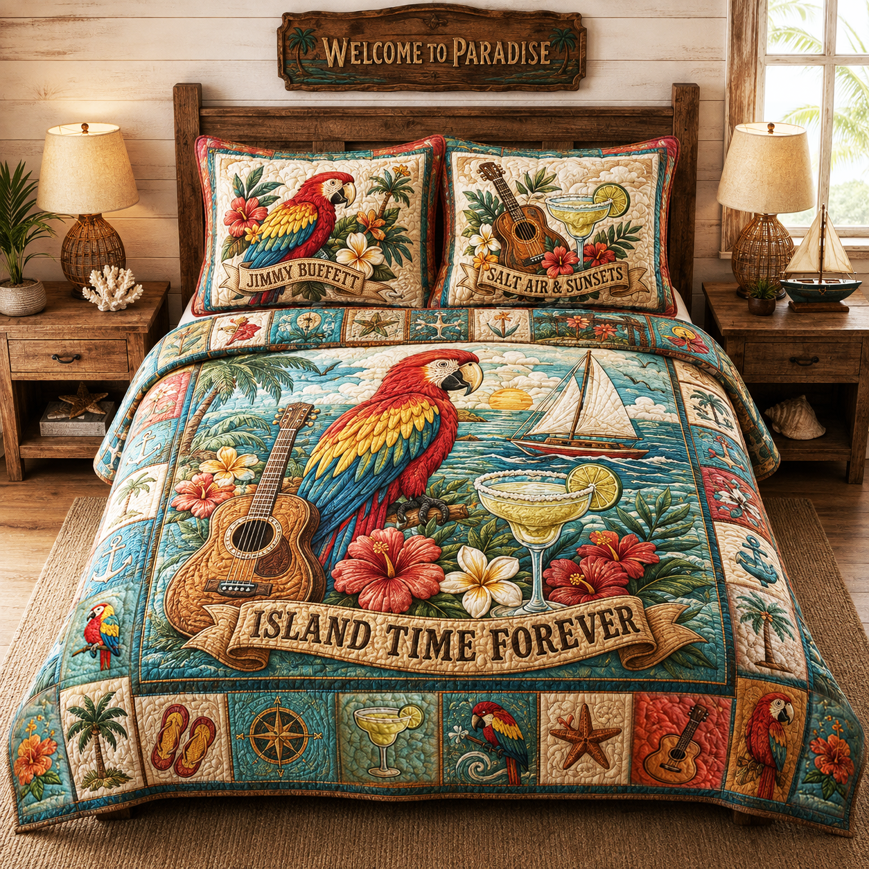 JBT 4 PIECES COVER BEDDING SET PDL (1 FITTED SHEET + 1 FLAT SHEET + 2 PILLOWCASES)