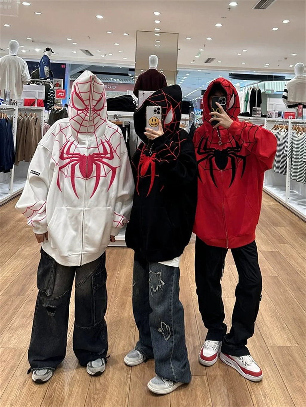 Streetwear Retro Hoodies Y2K Clothes Mens Womens