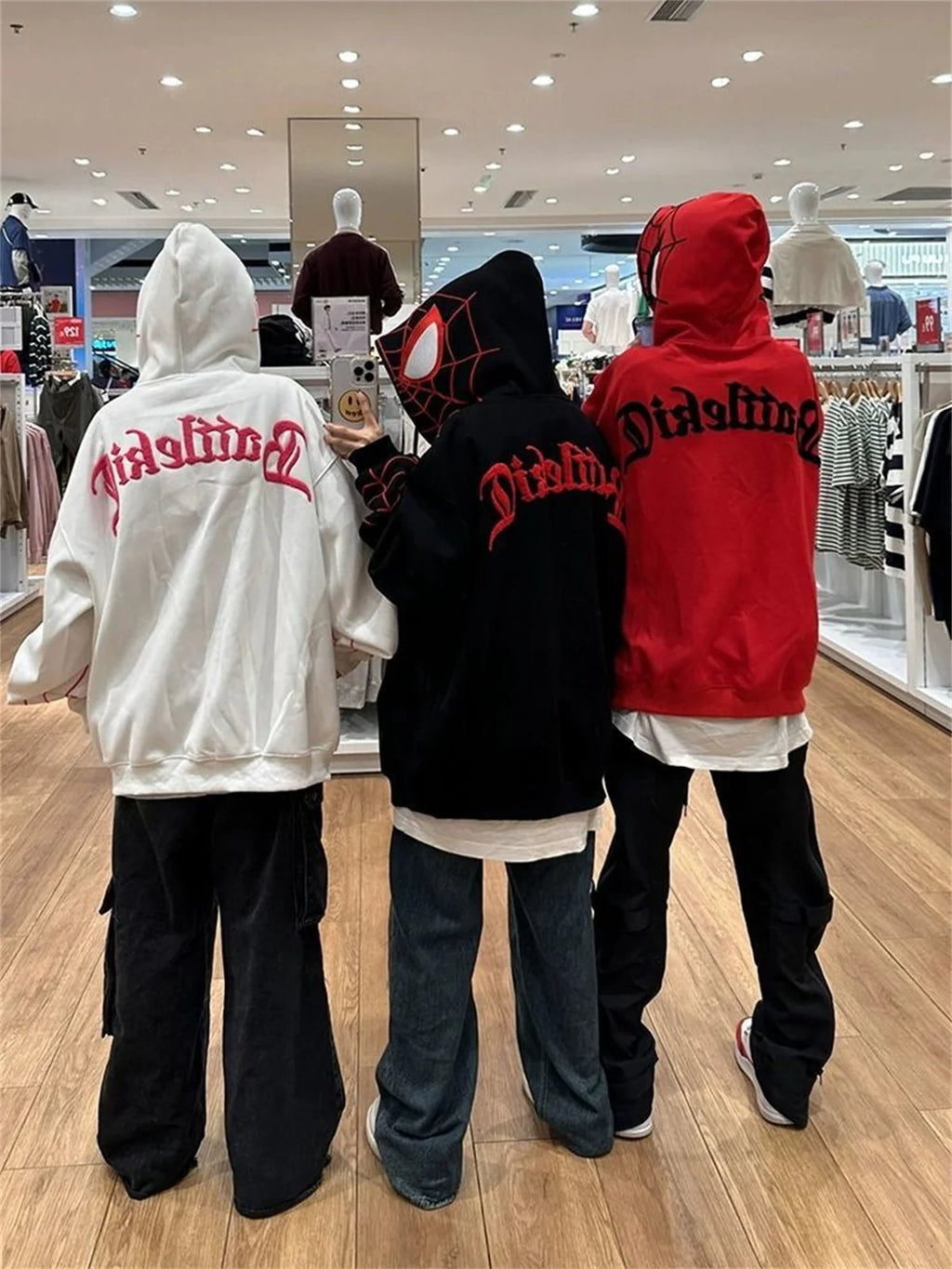 Streetwear Retro Hoodies Y2K Clothes Mens Womens